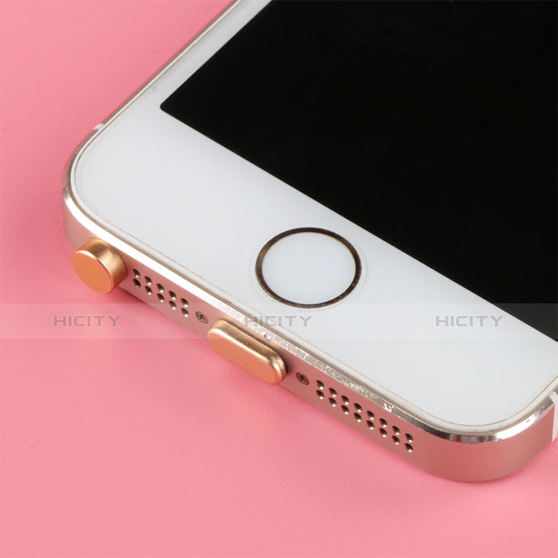 Tapon Antipolvo Lightning USB Jack J05 para Apple iPhone 5 Oro Rosa