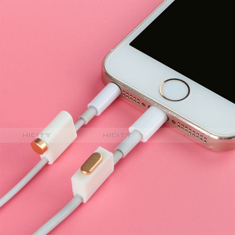 Tapon Antipolvo Lightning USB Jack J05 para Apple iPhone 5S Plata