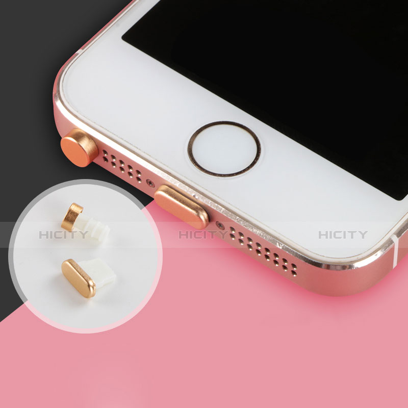 Tapon Antipolvo Lightning USB Jack J05 para Apple iPhone 6 Oro Rosa