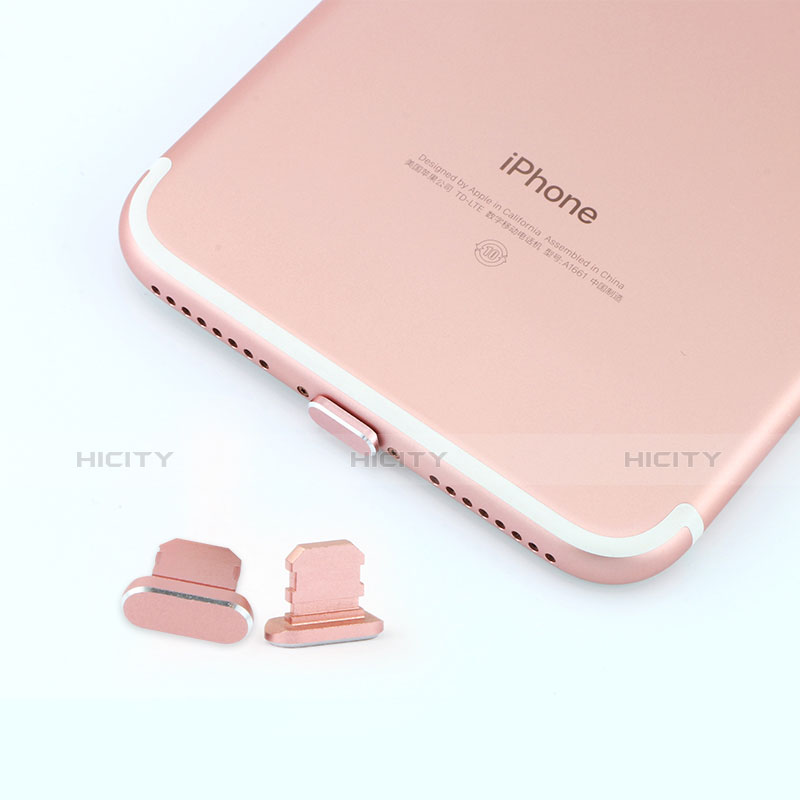 Tapon Antipolvo Lightning USB Jack J06 para Apple iPhone 11 Pro Max Oro Rosa