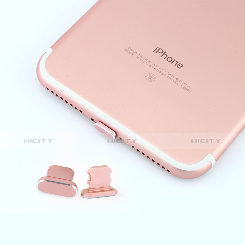 Tapon Antipolvo Lightning USB Jack J06 para Apple iPhone 7 Oro Rosa