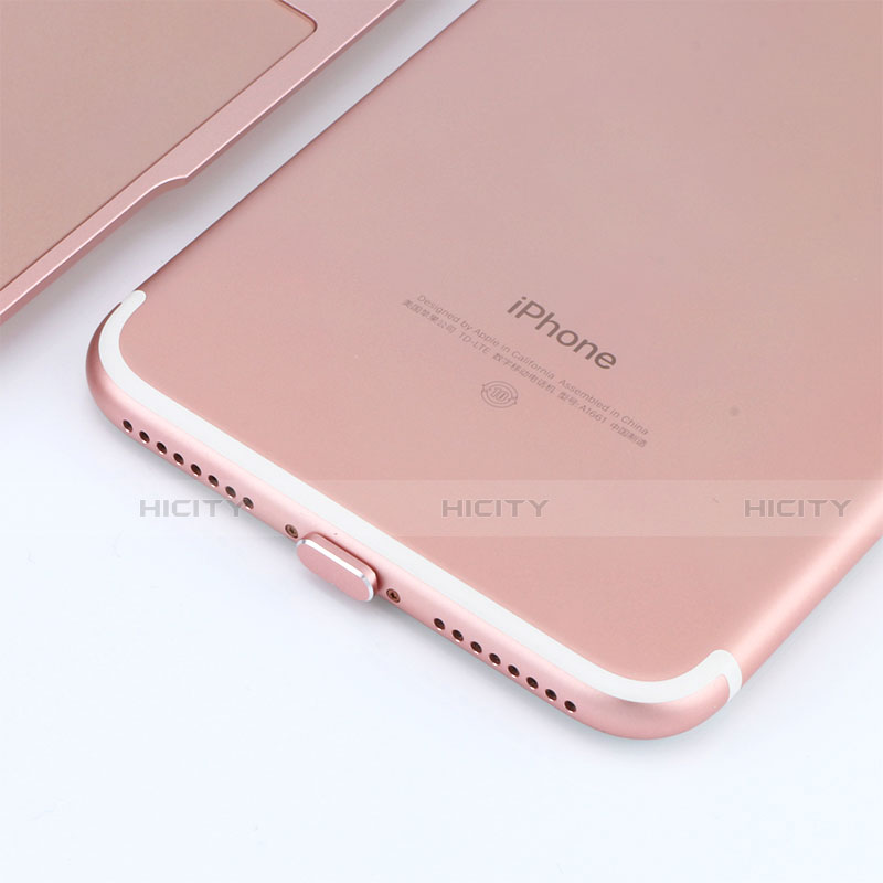 Tapon Antipolvo Lightning USB Jack J06 para Apple iPhone SE3 ((2022)) Oro Rosa
