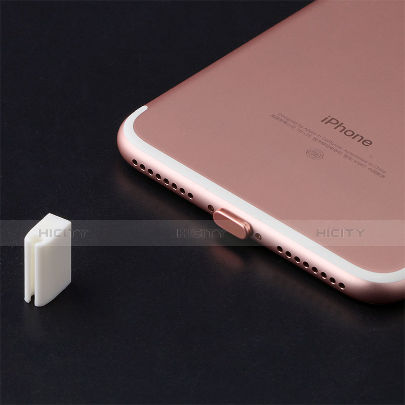 Tapon Antipolvo Lightning USB Jack J07 para Apple iPhone 7 Oro Rosa