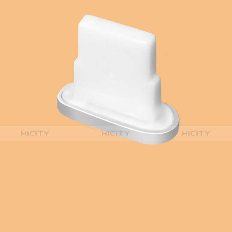 Tapon Antipolvo Lightning USB Jack J07 para Apple iPhone 8 Plus Plata