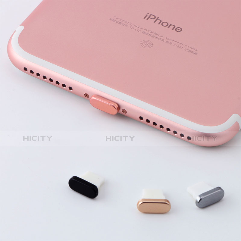 Tapon Antipolvo Lightning USB Jack J07 para Apple iPhone Xs Oro Rosa