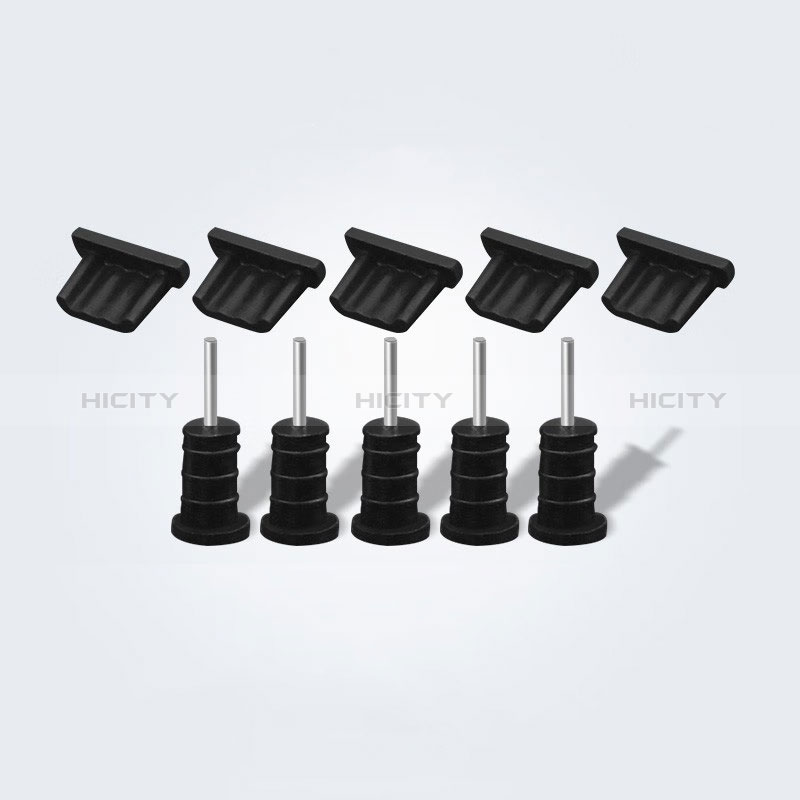 Tapon Antipolvo USB-B Jack Android Universal 5PCS Negro