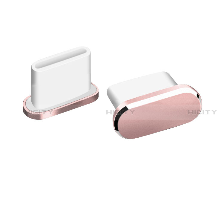 Tapon Antipolvo USB-C Jack Type-C Universal H06 Oro Rosa