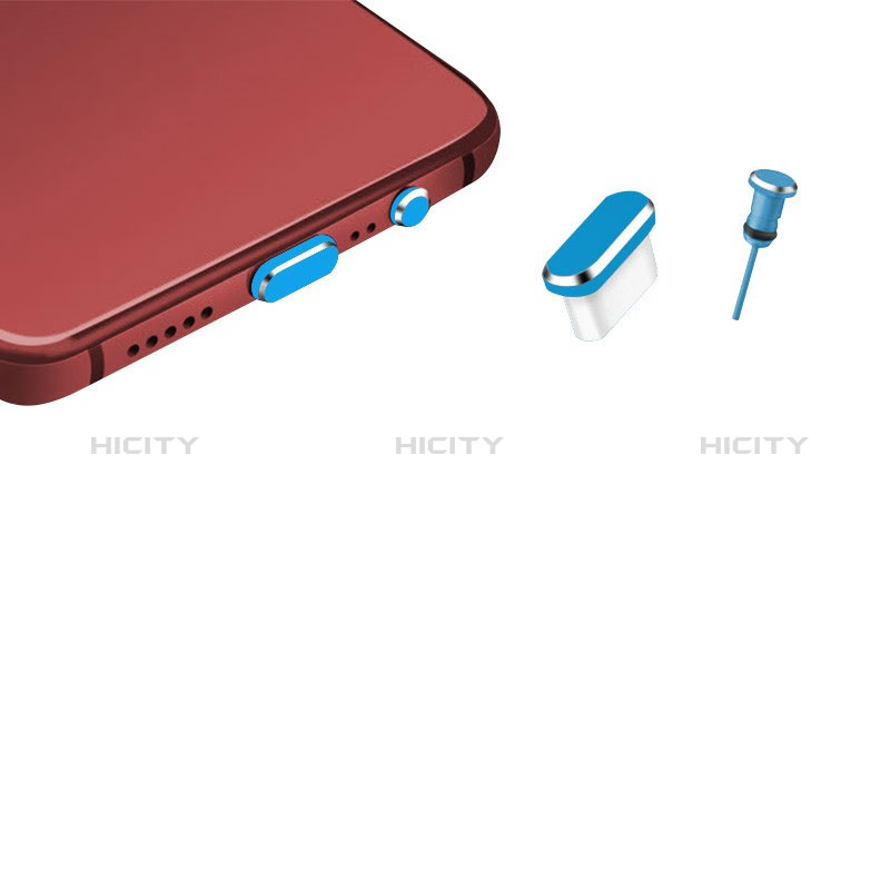 Tapon Antipolvo USB-C Jack Type-C Universal H17 para Apple iPhone 15 Pro Azul