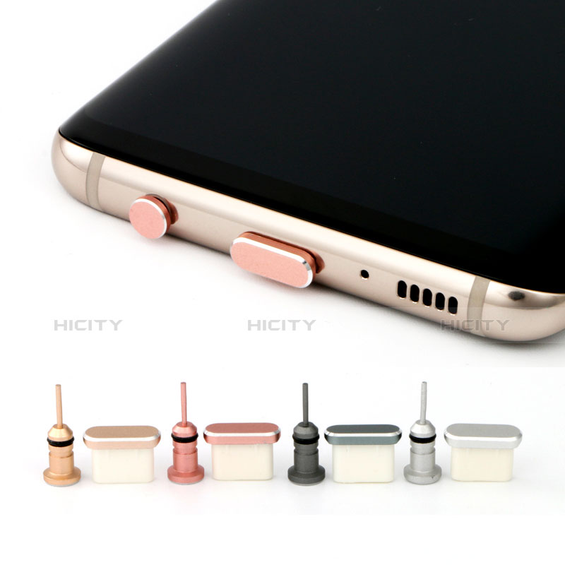 Tapon Antipolvo USB Jack Android Type-C Universal Oro Rosa