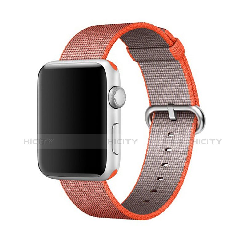 Tela Correa De Reloj Eslabones Pulsera para Apple iWatch 2 38mm Naranja