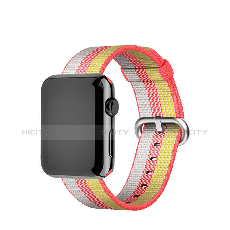 Tela Correa De Reloj Pulsera Eslabones para Apple iWatch 2 38mm Rojo