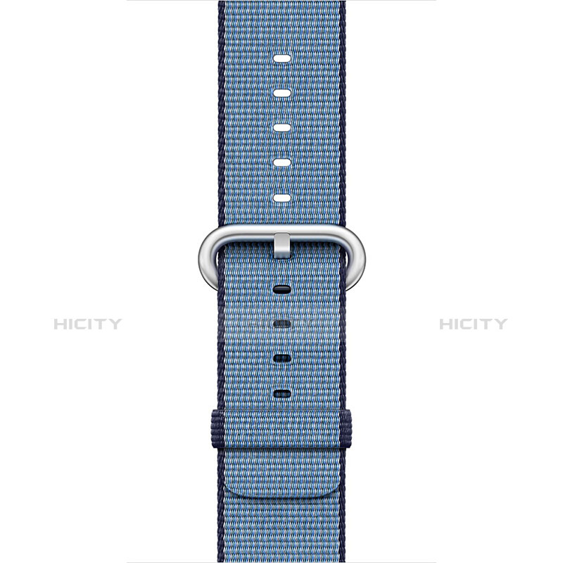 Tela Correa De Reloj Pulsera Eslabones para Apple iWatch 2 42mm Azul