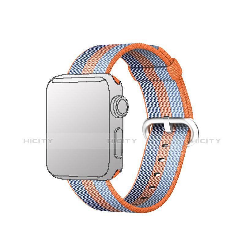 Tela Correa De Reloj Pulsera Eslabones para Apple iWatch 2 42mm Naranja