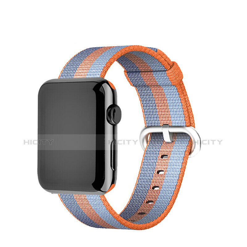 Tela Correa De Reloj Pulsera Eslabones para Apple iWatch 3 42mm Naranja