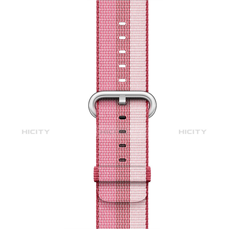 Tela Correa De Reloj Pulsera Eslabones para Apple iWatch 3 42mm Rosa