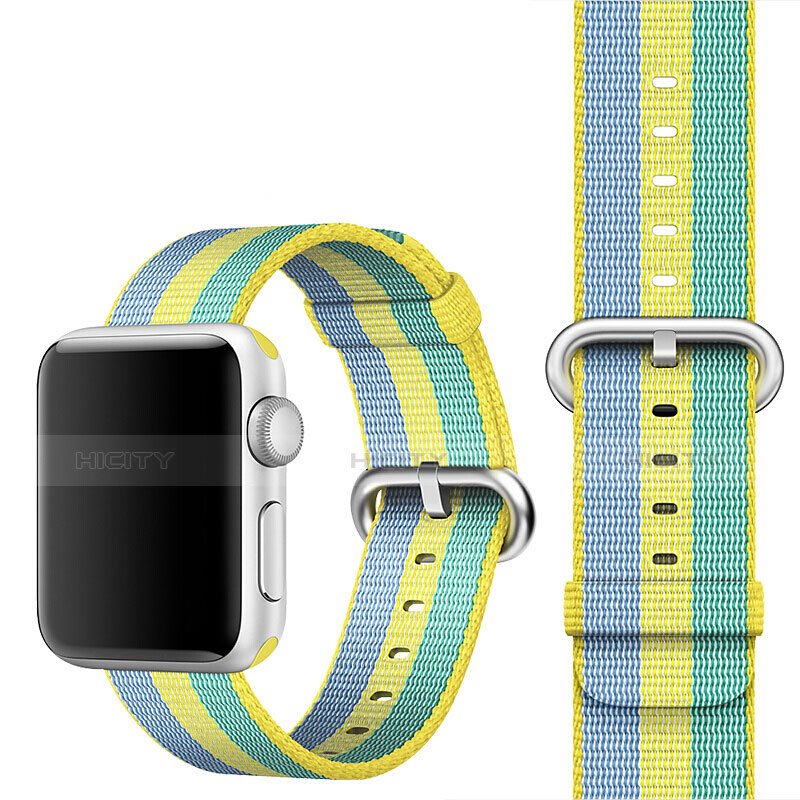 Tela Correa De Reloj Pulsera Eslabones para Apple iWatch 4 44mm Amarillo